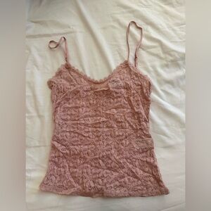 Zara Pink Lace Camisole Top